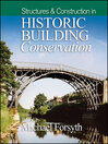 Structures & Construction in Historic Building  Conservation